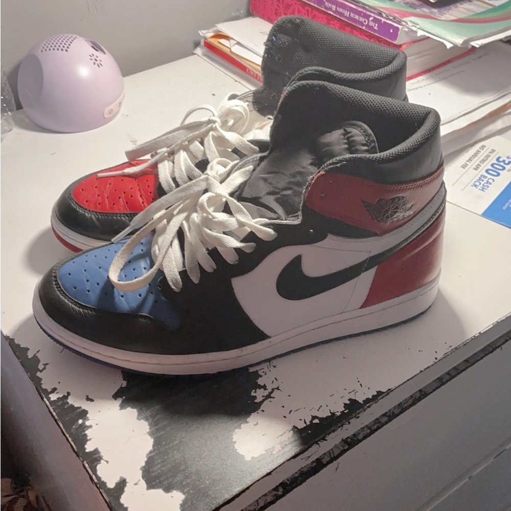 COPY - Nike Men's High-Top Sneakers - Red, Blue, and Black